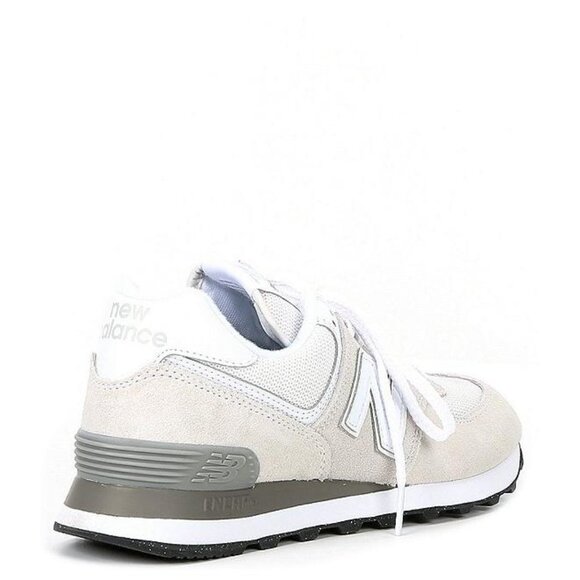 New Balance Shoes - Women's 574 v3 Evergreen Suede Retro Lifestyle Sneakers Color Nimbus Cloud ReV